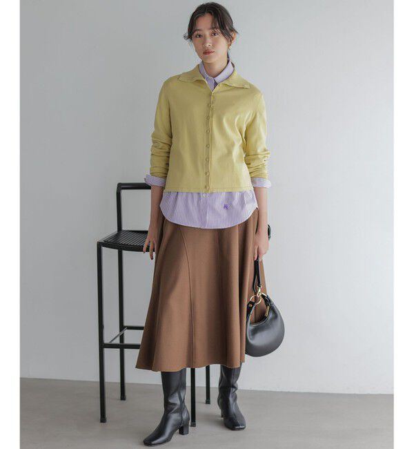 組曲「【前後着用可 / 加藤ローサさん着用】スムースストレッチタートル ニット」|カーディガン|