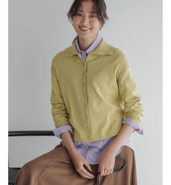 組曲「【前後着用可 / 加藤ローサさん着用】スムースストレッチタートル ニット」|カーディガン|