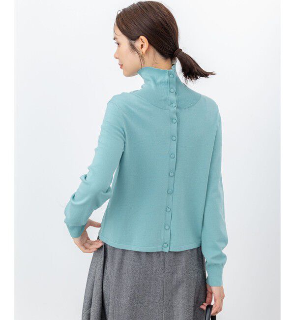 組曲「【前後着用可 / 加藤ローサさん着用】スムースストレッチタートル ニット」|カーディガン|