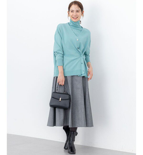 組曲「【前後着用可 / 加藤ローサさん着用】スムースストレッチタートル ニット」|カーディガン|