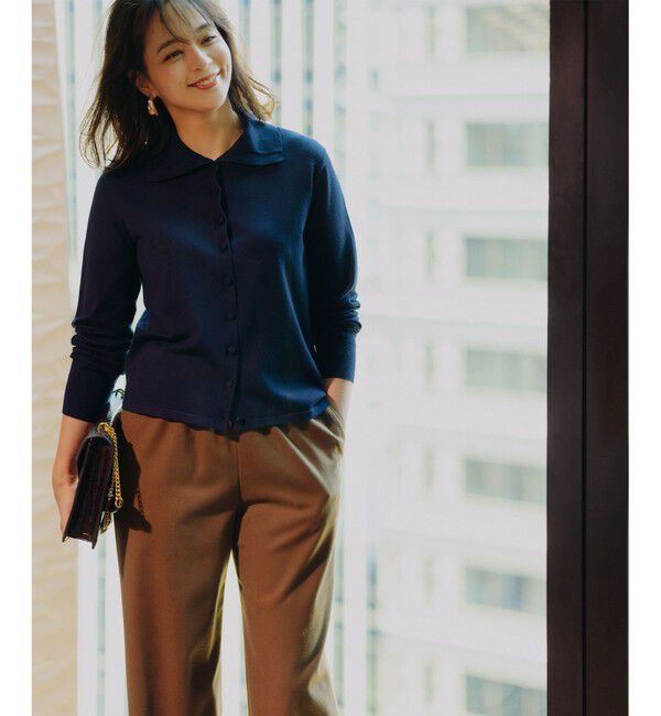 組曲「【前後着用可 / 加藤ローサさん着用】スムースストレッチタートル ニット」|カーディガン|