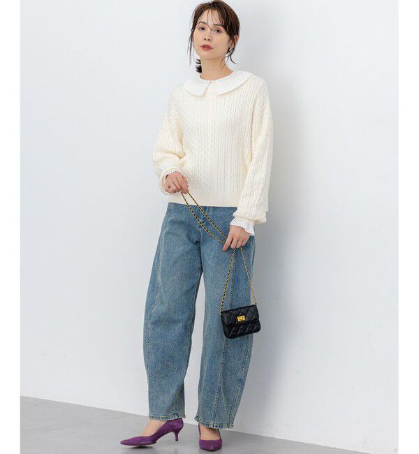 組曲「【加藤ローサさん着用】コットンカシミヤMIX ケーブル ニット」|ニット・セーター|