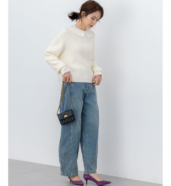 組曲「【加藤ローサさん着用】コットンカシミヤMIX ケーブル ニット」|ニット・セーター|