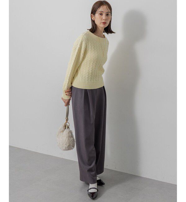 組曲「【加藤ローサさん着用】コットンカシミヤMIX ケーブル ニット」|ニット・セーター|