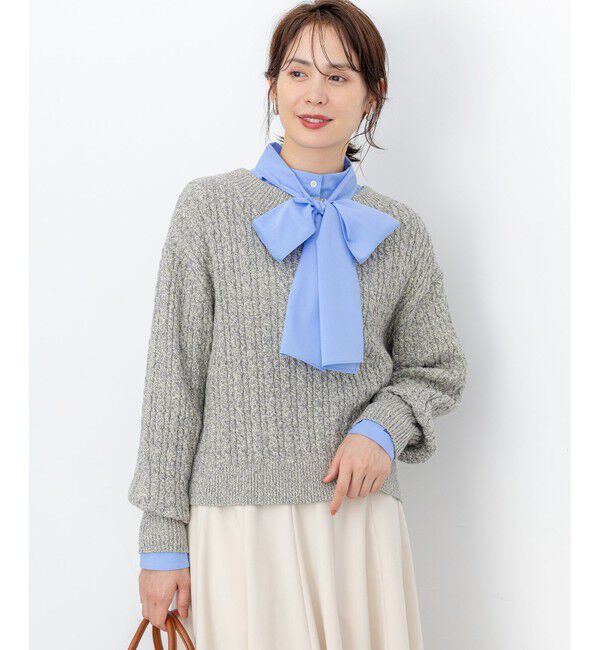 組曲「【加藤ローサさん着用】コットンカシミヤMIX ケーブル ニット」|ニット・セーター|ﾗｲﾄｸﾞﾚ