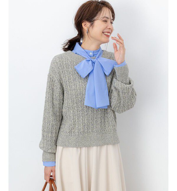 組曲「【加藤ローサさん着用】コットンカシミヤMIX ケーブル ニット」|ニット・セーター|