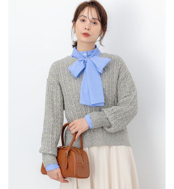 組曲「【加藤ローサさん着用】コットンカシミヤMIX ケーブル ニット」|ニット・セーター|