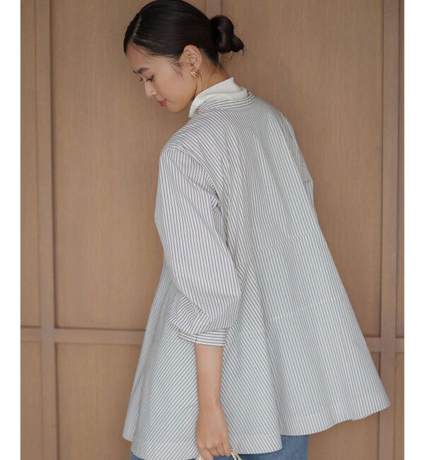 組曲「【前後着用可】コンパクトシャーティング チュニックブラウス」|シャツ・ブラウス|