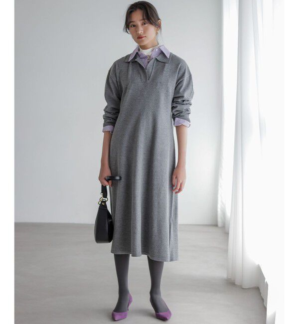 組曲「【加藤ローサさん着用】スキッパーニット ワンピース」|ワンピース|