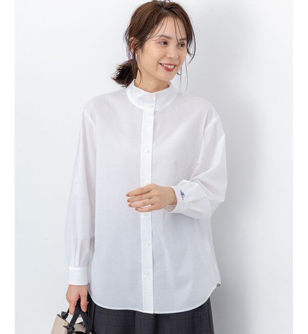 組曲「【加藤ローサさん着用 / 前後着用可】コットンタッチシャーティング刺繍入り ブラウス」|シャツ・ブラウス|