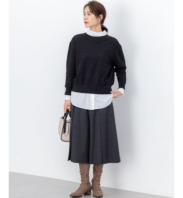 組曲「【加藤ローサさん着用 / 前後着用可】コットンタッチシャーティング刺繍入り ブラウス」|シャツ・ブラウス|