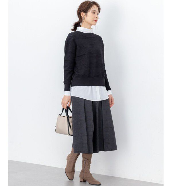 組曲「【加藤ローサさん着用 / 前後着用可】コットンタッチシャーティング刺繍入り ブラウス」|シャツ・ブラウス|