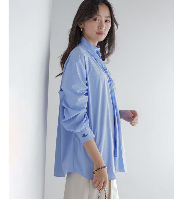組曲「【加藤ローサさん着用 / 前後着用可】コットンタッチシャーティング刺繍入り ブラウス」|シャツ・ブラウス|