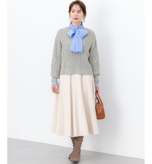 組曲「【加藤ローサさん着用 / 前後着用可】コットンタッチシャーティング刺繍入り ブラウス」|シャツ・ブラウス|