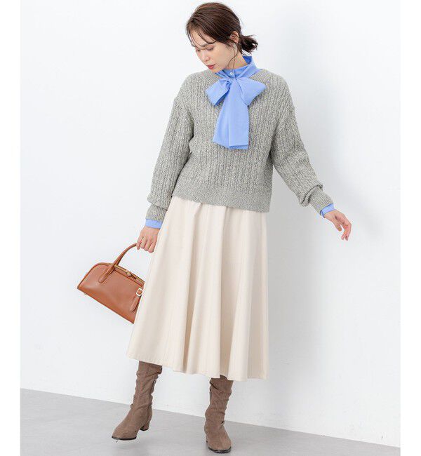 組曲「【加藤ローサさん着用 / 前後着用可】コットンタッチシャーティング刺繍入り ブラウス」|シャツ・ブラウス|