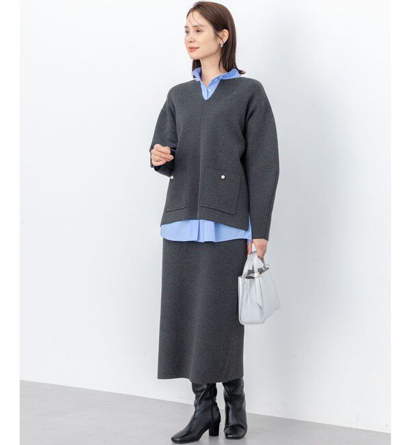 組曲「【加藤ローサさん着用 / 前後着用可】コットンタッチシャーティング刺繍入り ブラウス」|シャツ・ブラウス|