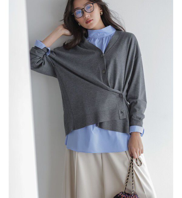 組曲「【加藤ローサさん着用 / 前後着用可】コットンタッチシャーティング刺繍入り ブラウス」|シャツ・ブラウス|