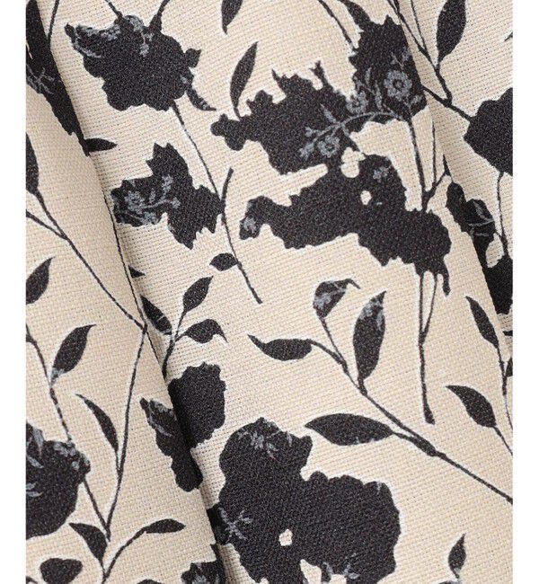 自由区「【洗える】リネンライクフラワープリント スカート」|スカート|