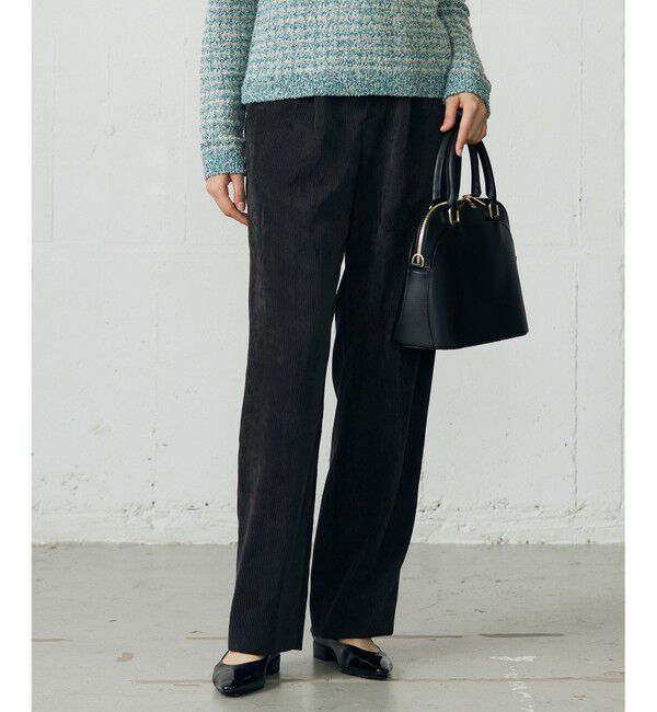 自由区「【カタログ掲載】ソフトコーデュロイワイド パンツⅡ」|その他|ブラック