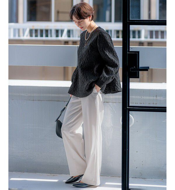 23区「【VERY3月号掲載/洗える】TRコンフォートストレッチ ワイドパンツ」|その他|