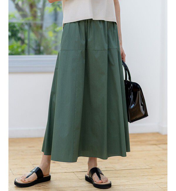 23区「【接触冷感/撥水加工】ストレッチブロード ギャザースカート」|スカート|ｾｰｼﾞｸﾞ