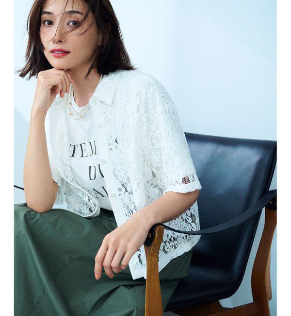 23区「【接触冷感/撥水加工】ストレッチブロード ギャザースカート」|スカート|