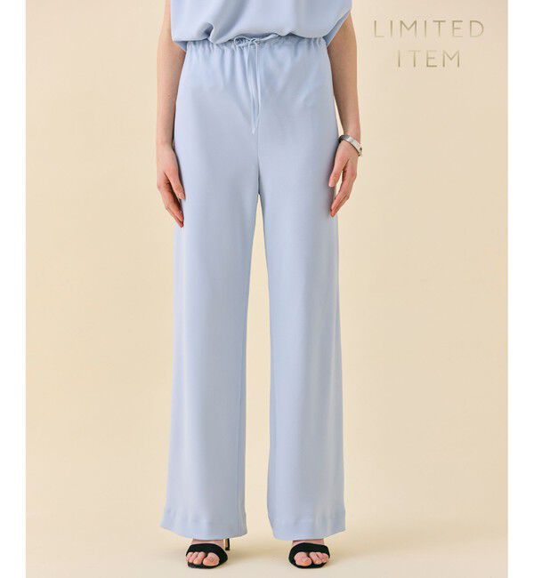 BEIGE,「【WEB限定・洗える】CELOSIA / ドロストワイドパンツ」|その他|Sax