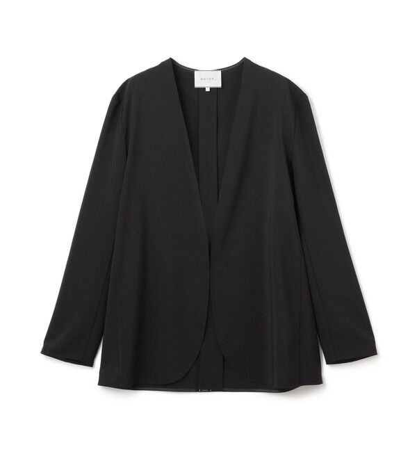 BEIGE,「【洗える/接触冷感/速乾/UVケア対応・Precious 8月号掲載】BATEAU / ボタンレスノーカラジャケット」|ノーカラージャケット|