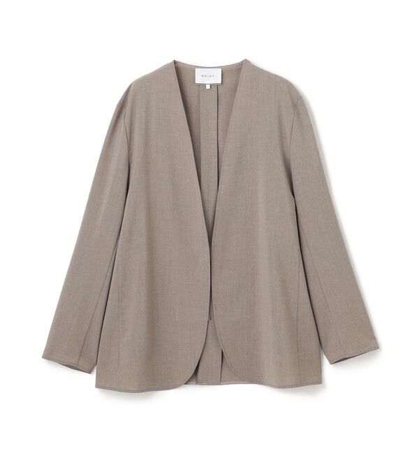 BEIGE,「【洗える/接触冷感/速乾/UVケア対応・Precious 8月号掲載】BATEAU / ボタンレスノーカラジャケット」|ノーカラージャケット|