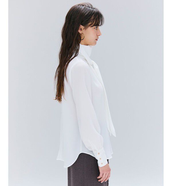 BEIGE,「【Precious掲載・洗える】STOW / パフスリーブボウタイブラウス」|シャツ・ブラウス|