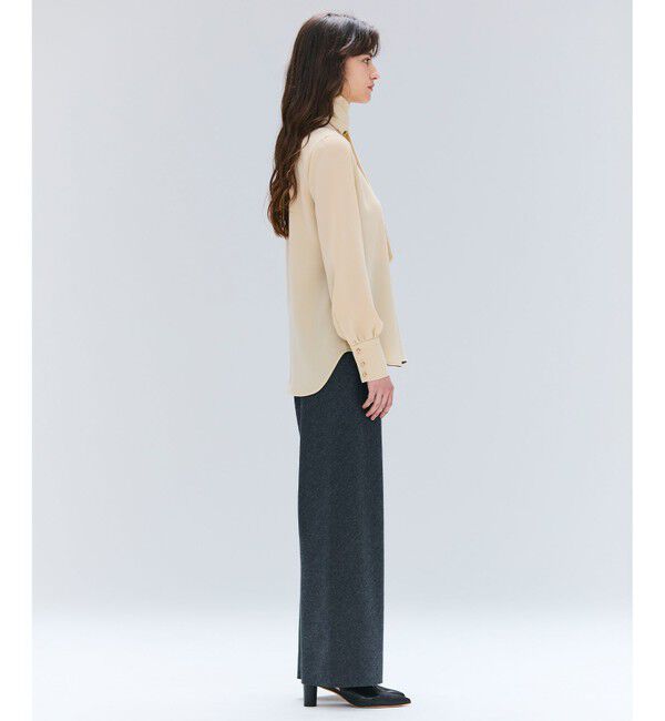 BEIGE,「【Precious掲載・洗える】STOW / パフスリーブボウタイブラウス」|シャツ・ブラウス|