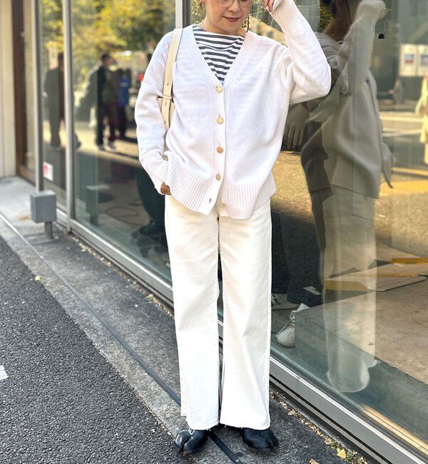 Rie Miller「【RM denim】スリットフレアハイウエストデニム」|デニム|