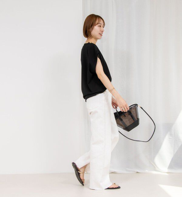 Rie Miller「【RM denim】スリットフレアハイウエストデニム」|デニム|