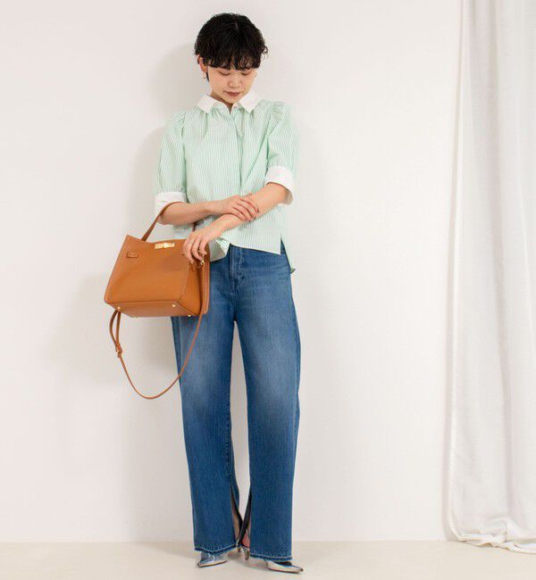 Rie Miller「【RM denim】スリットフレアハイウエストデニム」|デニム|