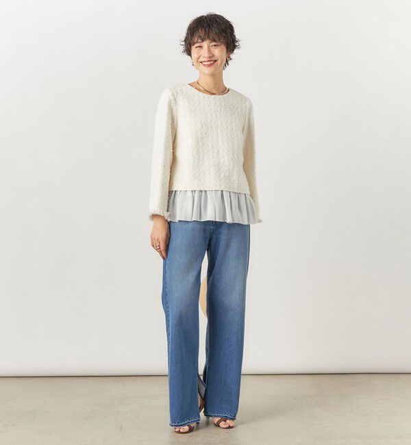 Rie Miller「【RM denim】スリットフレアハイウエストデニム」|デニム|