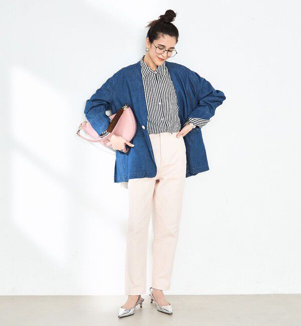 Rie Miller「【RM denim】ハイウエストスリムテーパードデニム」|デニム|