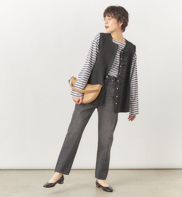 Rie Miller「【RM denim】ハイウエストスリムテーパードデニム」|デニム|