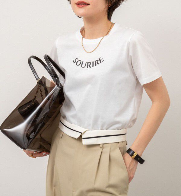 NOLLEY'S sophi「オーガニックコットンロゴT」|Tシャツ・カットソー|ホワイト