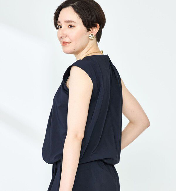 NOLLEY'S「《セットアップ対応》撥水ストレッチタフタタックブラウス」|シャツ・ブラウス|