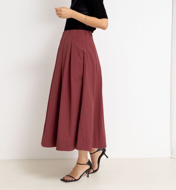 NOLLEY'S「ウォッシャブルバルキータフタタックスカート」|フレア|