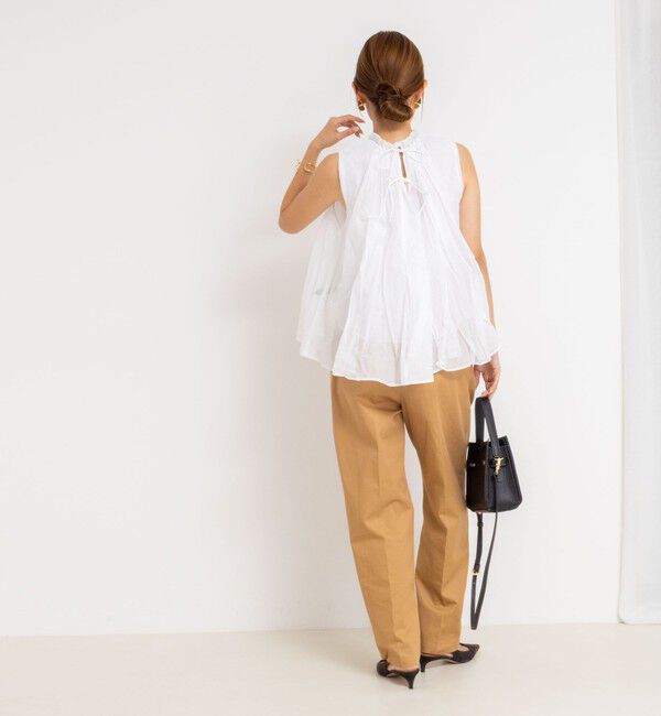 NOLLEY'S「【MARILYN MOON/マリリーンムーン】２WAYシアースターチコットンギャザーブラウス」|シャツ・ブラウス|