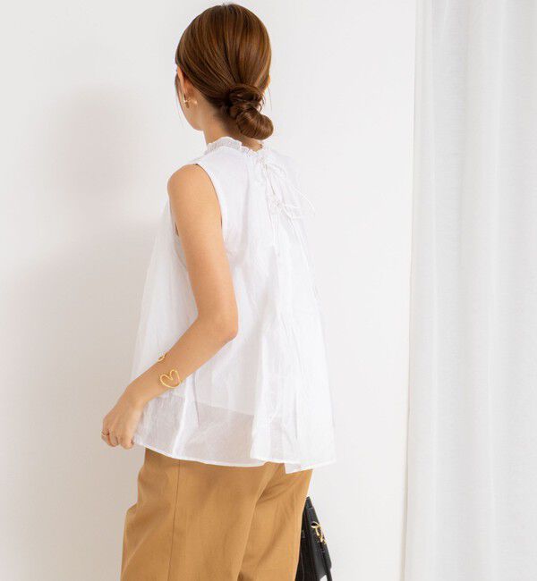 NOLLEY'S「【MARILYN MOON/マリリーンムーン】２WAYシアースターチコットンギャザーブラウス」|シャツ・ブラウス|