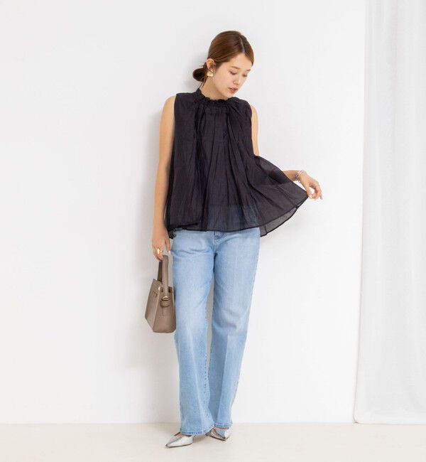 NOLLEY'S「【MARILYN MOON/マリリーンムーン】２WAYシアースターチコットンギャザーブラウス」|シャツ・ブラウス|