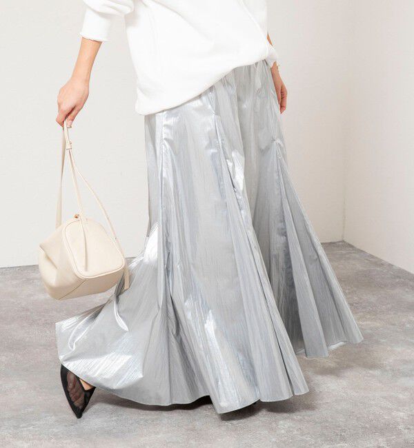 NOLLEY'S「45th limited editionウォッシャブルメタリックマチ入りマキシスカート」|スカート|