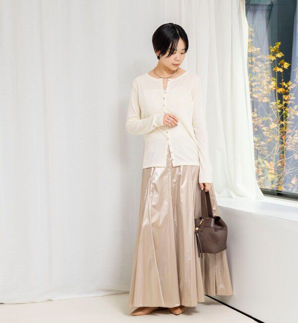 NOLLEY'S「45th limited editionウォッシャブルメタリックマチ入りマキシスカート」|スカート|