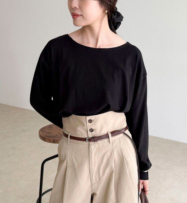 fredy emue「ルーズボートロンＴシャツ」|Tシャツ・カットソー|ブラック