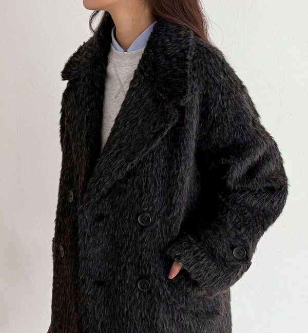 fredy emue「【GEVACO/ゲバコ】別注シャギーPコート」|ピーコート|ブラック