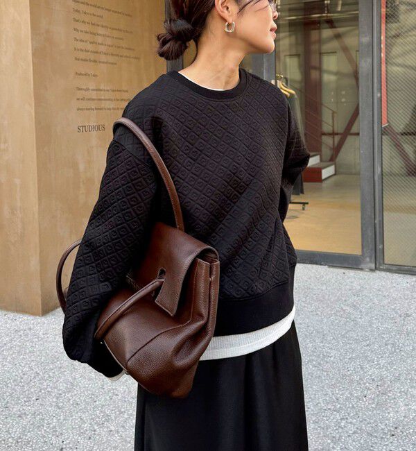 fredy emue「ハートキルトスウェットプルオーバー」|Tシャツ・カットソー|ブラック