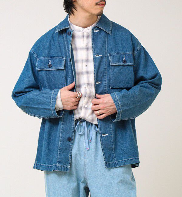 GLOSTER「【デニム/リップストップ】ミリタリーオーバーシャツ」|シャツ・ブラウス|