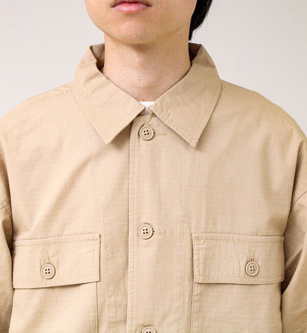 GLOSTER「【デニム/リップストップ】ミリタリーオーバーシャツ」|シャツ・ブラウス|